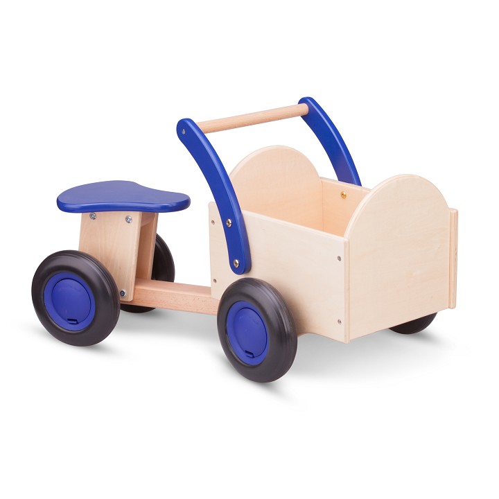 New Classic Toys - Carrier Bike - Natural/Blue